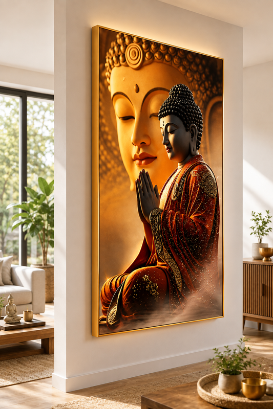 Timeless Buddha I Premium Crystal Wall Art With Daimonds.