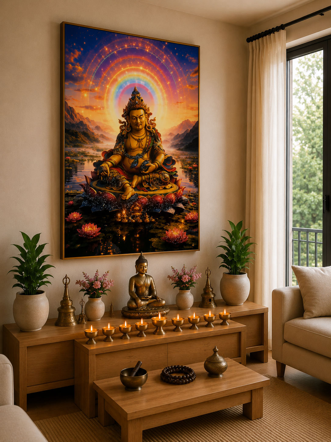 Precious Zambala l Premium Crystal Wall Art With Daimonds.