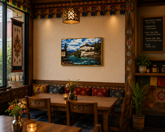 Paro Rinpung Dzong I Premium Crystal Wall Art.