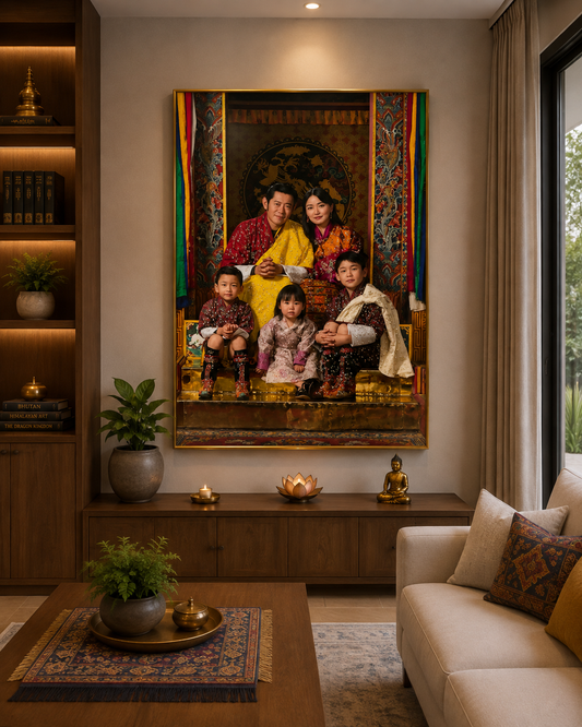 The Beloved Royal Family Kupar I Premium Crystal Wall Art With Daimonds.