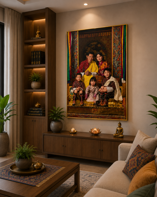 The Beloved Royal Family Kupar I Premium Crystal Wall Art With Daimonds.