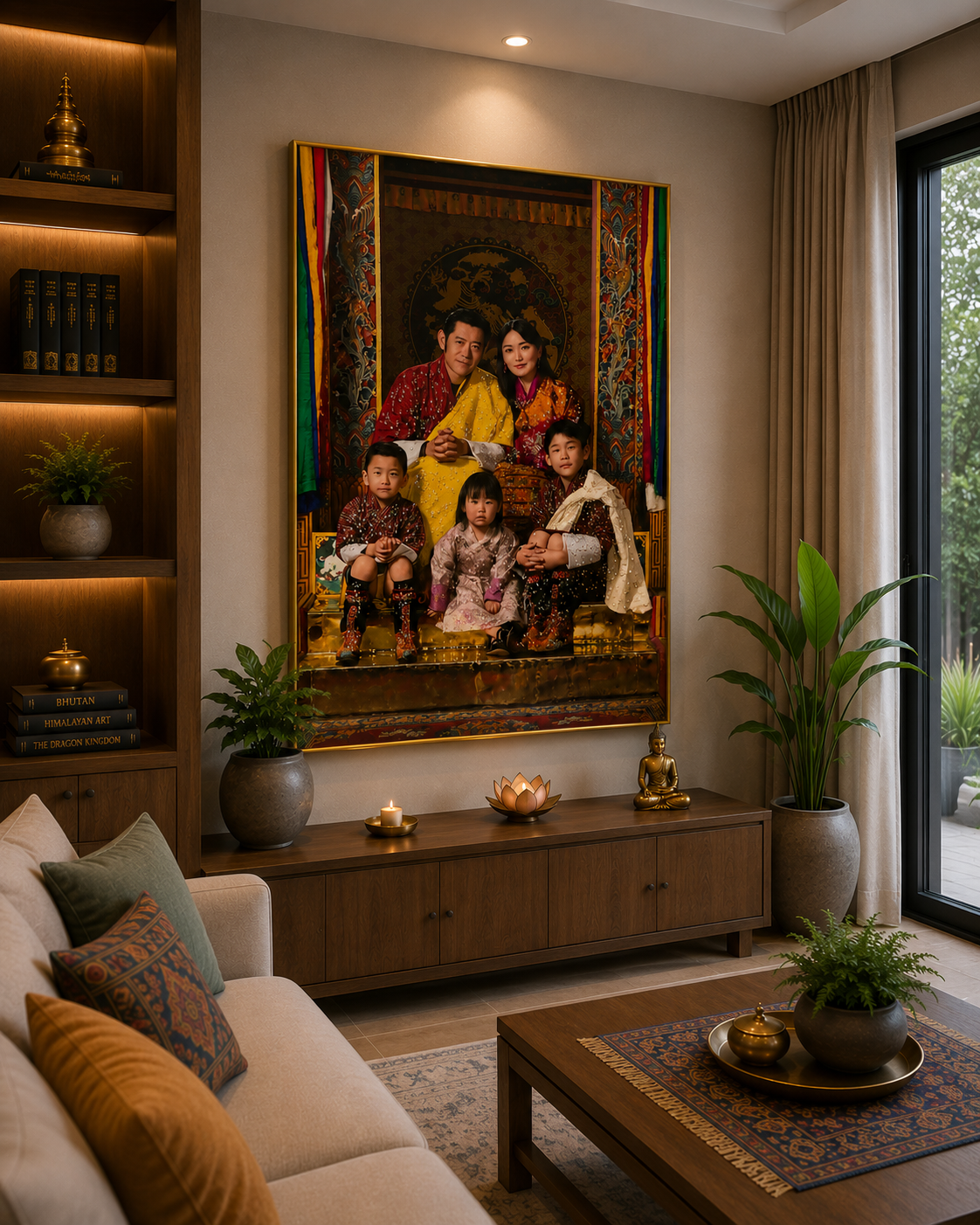 The Beloved Royal Family Kupar I Premium Crystal Wall Art With Daimonds.