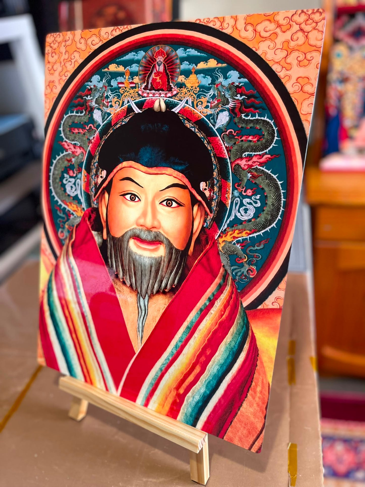 H.H Zhabdrung Ngawang Namgyal | Premium HD Metallic Photo Portrait